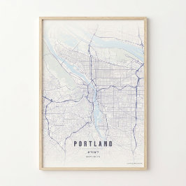 Poster Presente Mapa Cartaz Arte de Parede Oregon Impress