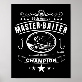 Poster Presente masculino Campeão de Isca Mestre de Pesca