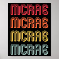 Presente Mcrae Sobrenome Divertido Retro Vintage A