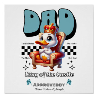 Póster Presente no Dia do Pai Personalizado, Pato Pai