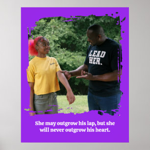 Poster Presente Pai e Filha – Arte de Parede com Foto Per