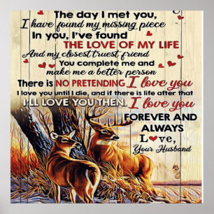 Poster Presente para a família   Para o meu marido - Letr