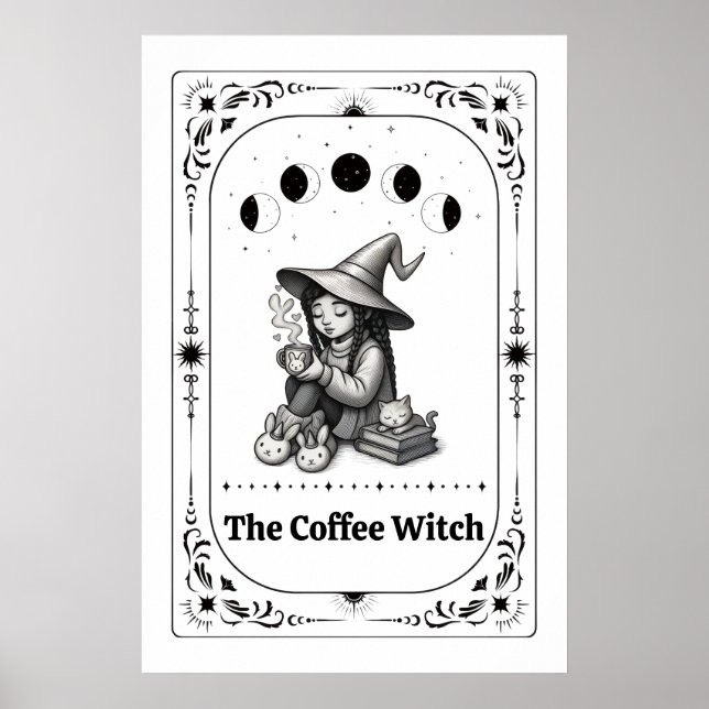 Poster Presente para Amante de Café Capricricho Zodíaco B (Frente)