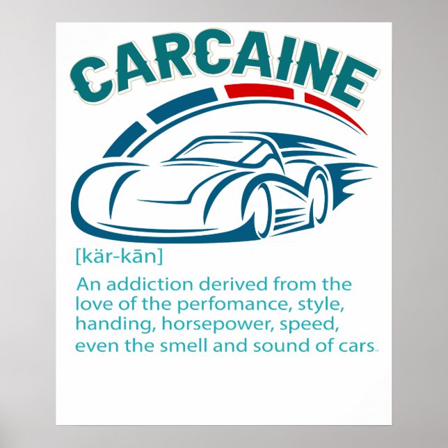 Poster Presente para Amante de Carros Engraçados - Defini (Frente)