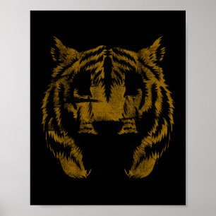 Poster Presente para amantes de gatos selvagens com rosto