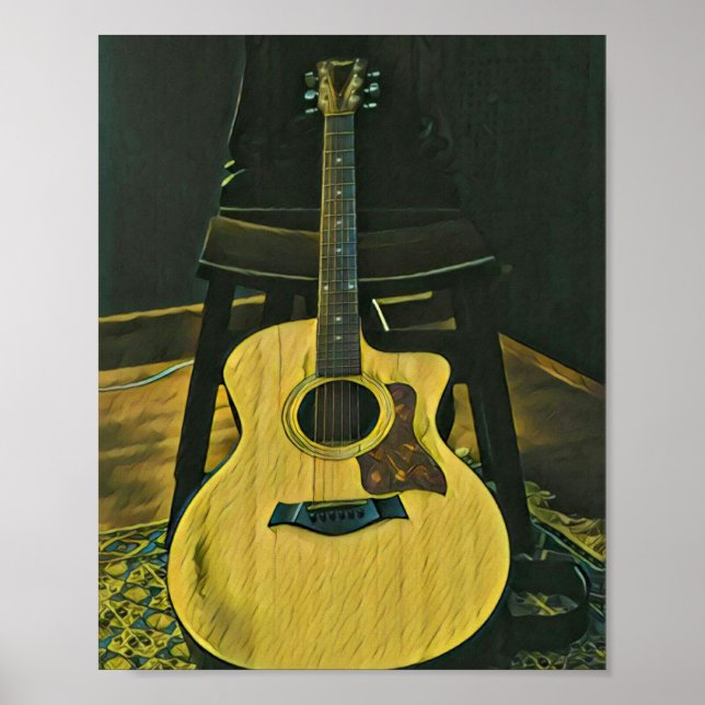 Poster Presente para amigo guitarrista (Frente)