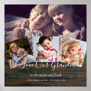 Poster Presente Para Avó Vovô Colagem Fotográfica Avô Avô