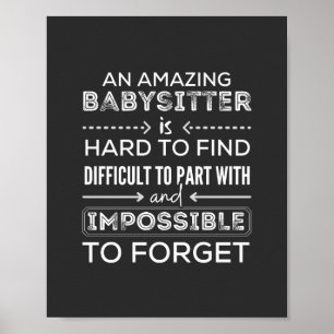 Poster Presente Para Babysitter, Presente De Babysitter