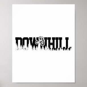 Poster Presente para Ciclista de Montanha Downhill Mtb