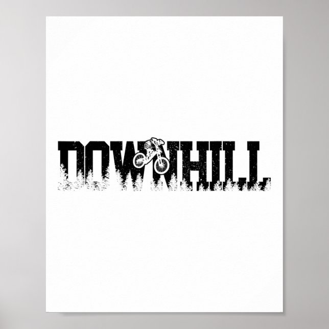 Poster Presente para Ciclista de Montanha Downhill Mtb  (Frente)