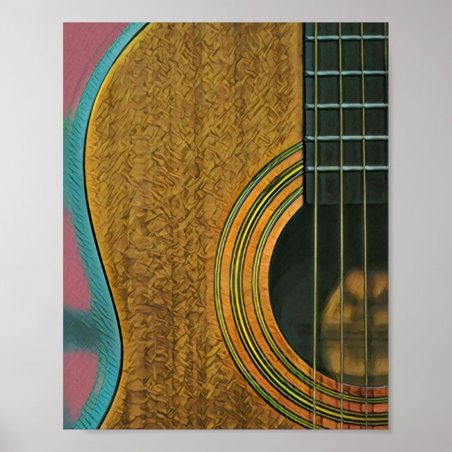 Poster Presente para guitarrista músico (Frente)