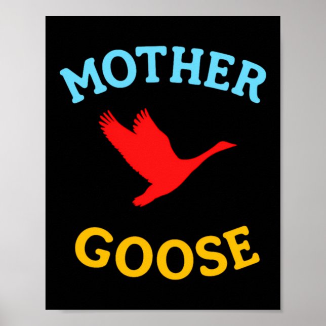 Poster Presente Para Mãe Ganso Mãe Engraçado Fofo (Frente)