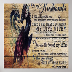 Poster Presente Para Meu Marido, Carta De Amor