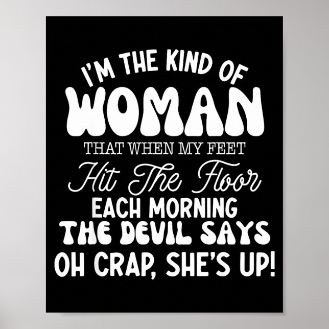 Poster Presente Para Mulheres Citação Motivacional Mulher (Frente)