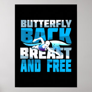 Poster Presente para nadar para nadador