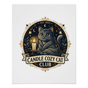 Póster Presente para Pai de Gato Candle Cozy - Candle Coz