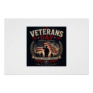 Póster Presente para Veterano Militar - Apreciação de Vet