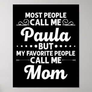 Poster Presente Paula Nome Engraçado Dia das Mães Persona