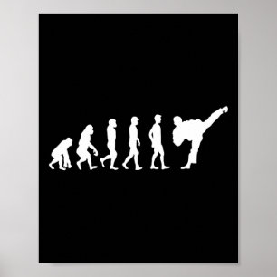 Poster Presente Perfeito Evolução do Karatê Artes Marciai