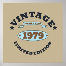 Poster Presente personalizado de 45 anos de idade vintage