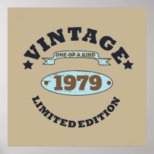 Poster Presente personalizado de 45 anos de idade vintage