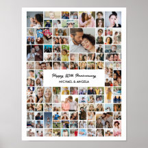 Presente Personalizado de Colagem de 100 Fotos par