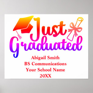 Poster Presente Personalizado de Formatura Nome, Ano, Esc