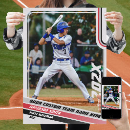 Poster Presente personalizado do jogador de beisebol em v