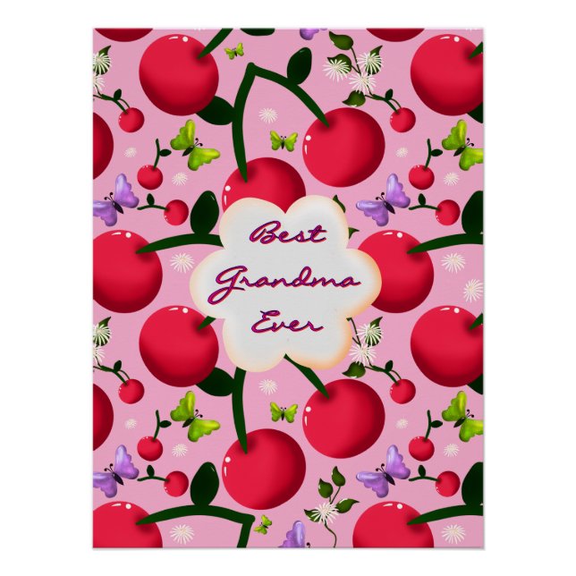 Póster Presente personalizado e customizado de borboleta  (Frente)