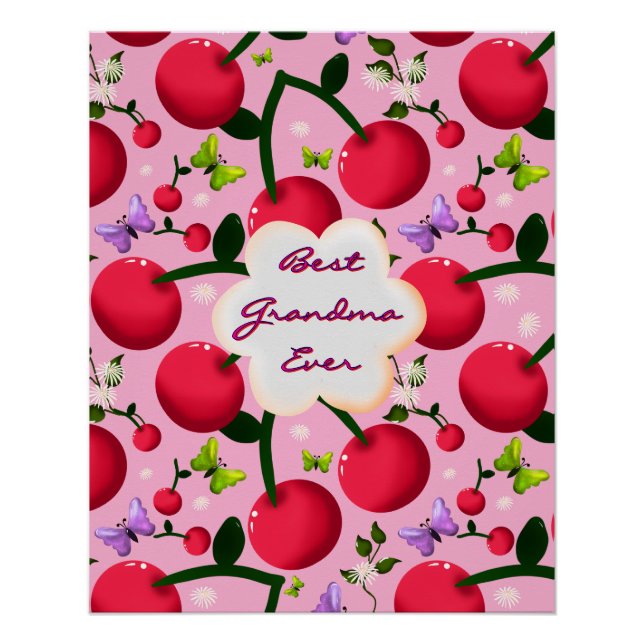 Póster Presente personalizado e customizado de borboleta  (Frente)