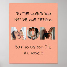 Poster Presente Personalizado Para a MÃE Colagem de Fotos
