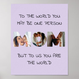 Poster Presente Personalizado Para a MÃE Colagem de Fotos