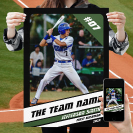 Poster Presente Personalizado para Jogador de Beisebol Pr