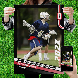 Poster Presente Personalizado para Jogador de Lacrosse em