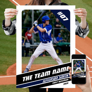 Poster Presente Personalizável para Jogador de Beisebol e