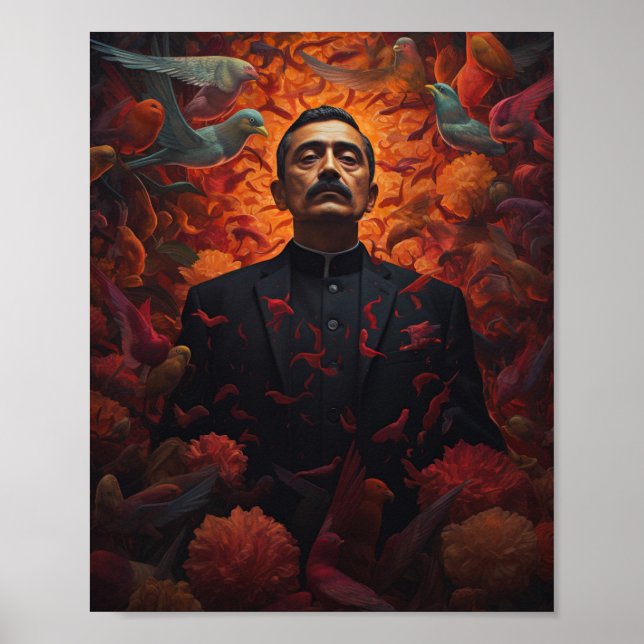 Poster Presente religioso México Jesus Malverde (Frente)