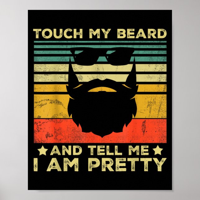 Poster Presente Retro Engraçado de Citação de Barba para  (Frente)