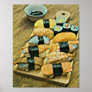Poster Presente sushi para amantes de comida