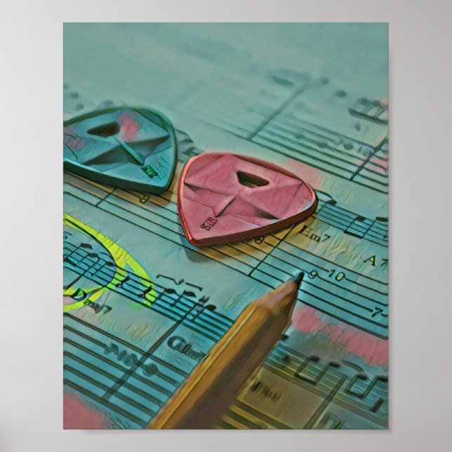 Poster Presente venenoso para guitarrista (Frente)