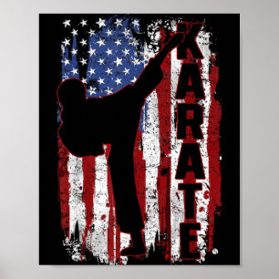 Poster Presente Vintage Artes Marciais de Karatê