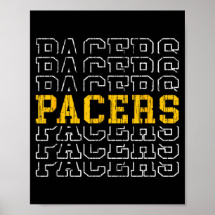 Poster Presente Vintage Pacers para Homens Mulheres Menin