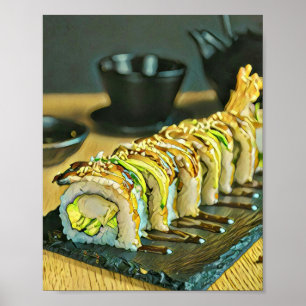 Poster Presente Vintage Sushi
