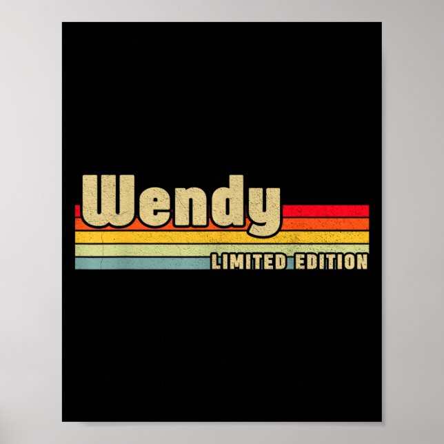 Poster Presente Wendy Nome D Aniversário Divertido Natal  (Frente)