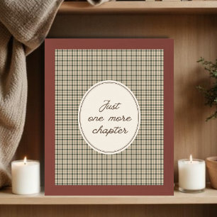 Poster Presente Xadrez Vintage Elegante Amante de Livros
