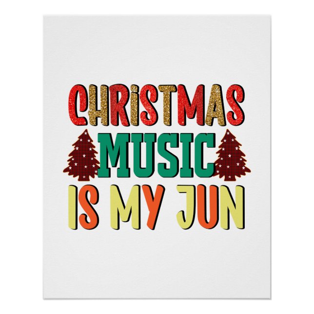 Póster Presente Xmas | Música De Natal É O Meu Jun (Frente)