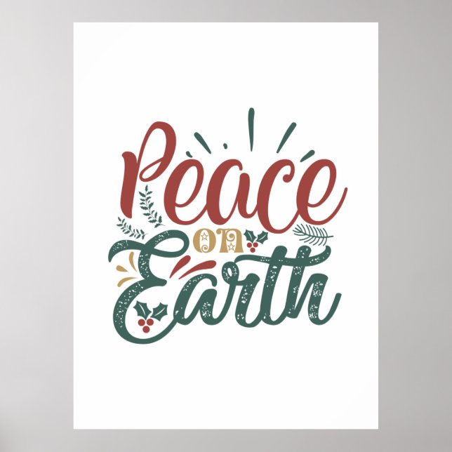 Poster Presente Xmas | Paz Na Terra (Frente)