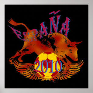 Póster Presentes 2010 da bola de futebol de Toro do