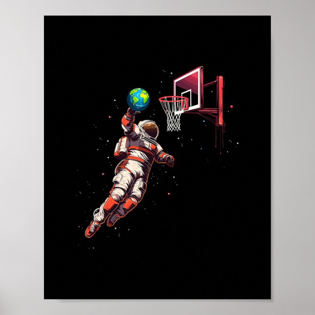 Poster Presentes Astronauta Desenho Espaço Exterior Homen (Frente)