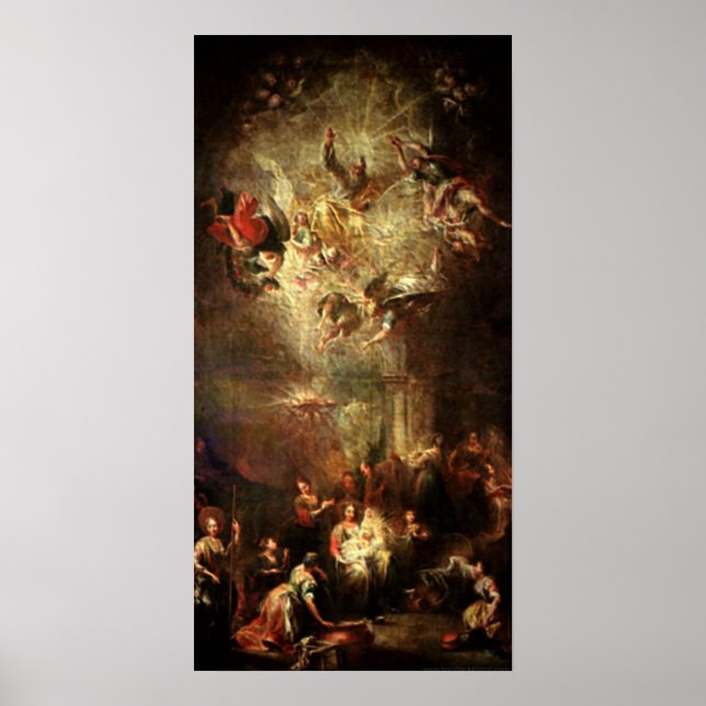 Poster Presentes da cena da natividade para o Natal (Frente)