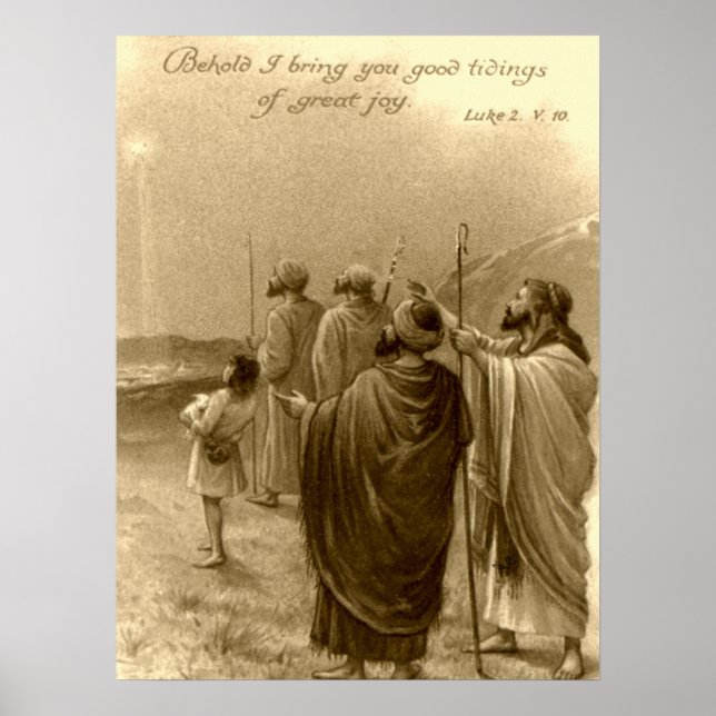 Póster Presentes da cena da natividade para o Natal (Frente)